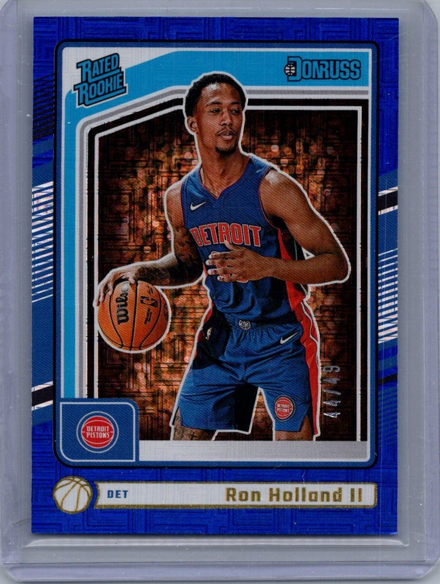 2024-25 Panini Donruss - Rated Rookie Ron Holland II #236 Blue Choice /49 (RC)