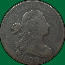 1800 Draped Bust Large Cent Choice Very Fine VF+/XF Coin #32896