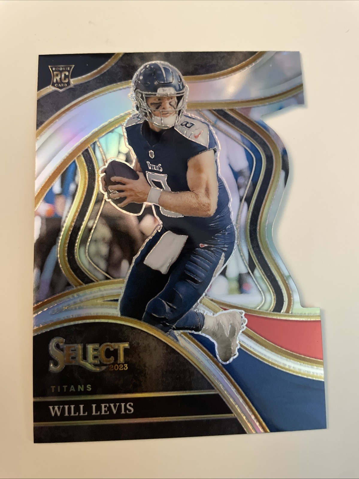 Will Levis (RC) 2023 Panini Select - Club Level Red & Blue Prizm Die-Cut #206