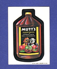 WACKY PACKAGES 1973 SERIES 1 MUTTS APPLE JUICE WB NM/NM+