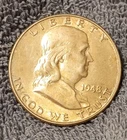 1948 P Silver Benjamin Franklin Half Dollar First Year Coin