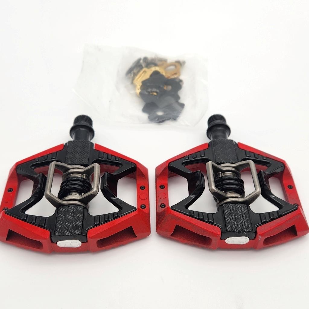 Crank Brothers Double Shot Single Sided Clipless Bike Pedals Red