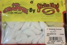 Mr Crappie By Strike King 2" Shadpole Curlytail White