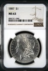 1887 Morgan Silver Dollar NGC MS-63