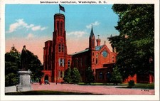 Vintage Smithsonian Institution Castle Washington DC Postcard c1910 B.S