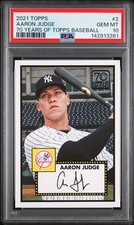 2021 Topps 70 Years Of Topps Baseball #2 Aaron Judge PSA 10