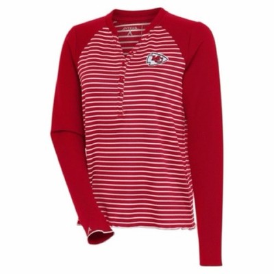 NWT Kansas City Chiefs Antigua Red Maverick Long Sleeve Henley T-Shirt Size 2XL