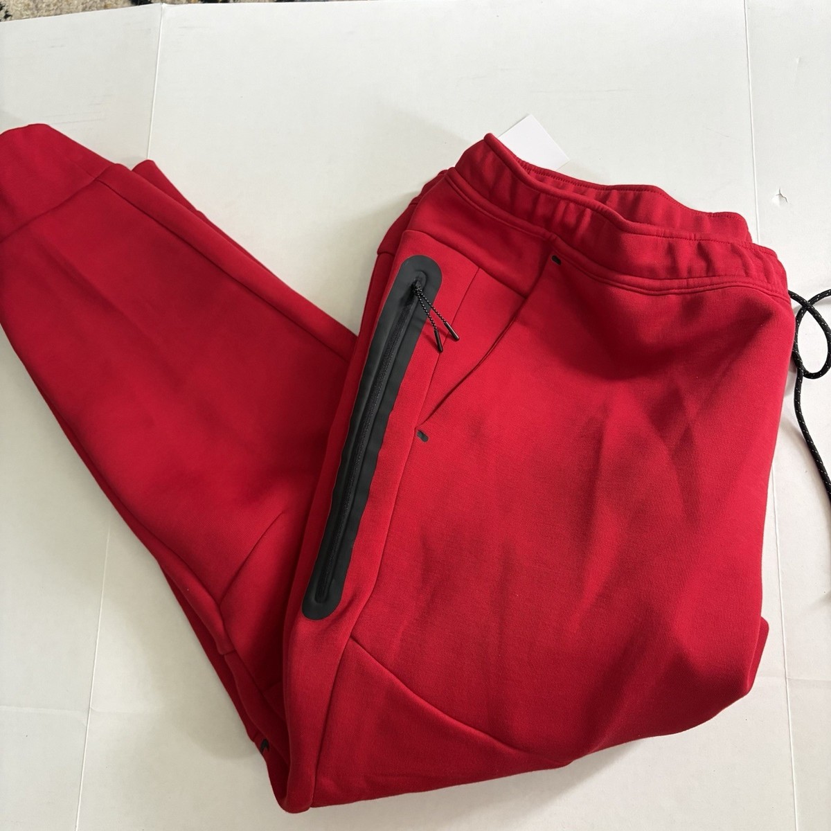 Nike Sportswear Tech Fleece Joggers Pants Red Black HV0959-687 Men