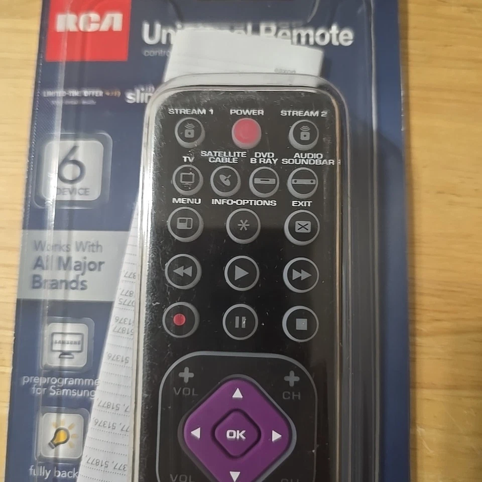 RCA 6-Device Universal Backlit Remote Control NOB - Image 2 of 4