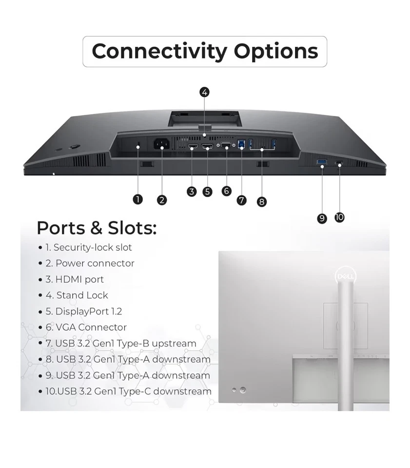 Dell P2425H 24-inch 16.9 IPS P-stream Cables Manufacrured Date:February 2025 - Image 4 of 4