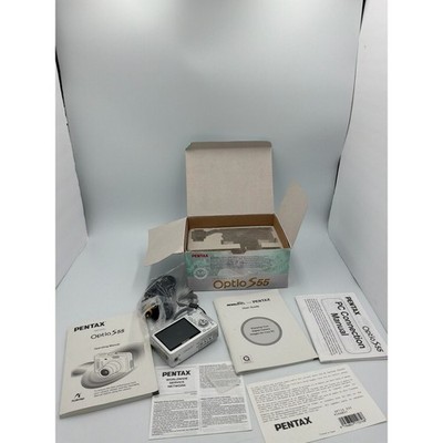 Pentax Optio S55 Silver 5MP Digital Camera 3x Zoom Boxed Tested
