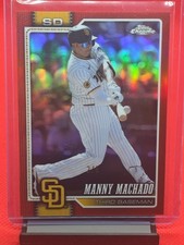 2026 Topps Chrome #154 Manny Machado Red Refractor 2/5 Padres
