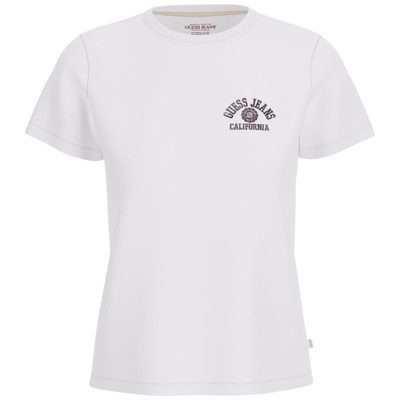 Guess Jeans T-Shirt weiß mit Print Shirt GUESS W5RI55J1314G011