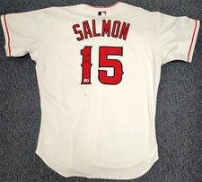 Tim Salmon signed 2002 Team Issued (Used?) Angels Jersey autograph ~ Beckett BAS