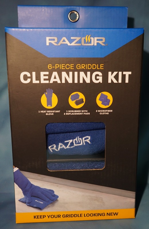 NEW Mr. Bar-B-Q Razor 6-piece Griddle Cleaning Kit (Gloves/Cloths/Scrubber/Pads)