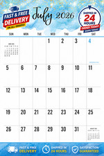 2026-2027 Wall Calendar 18-Month Large Print 12"x24" Big Grid Thick Paper