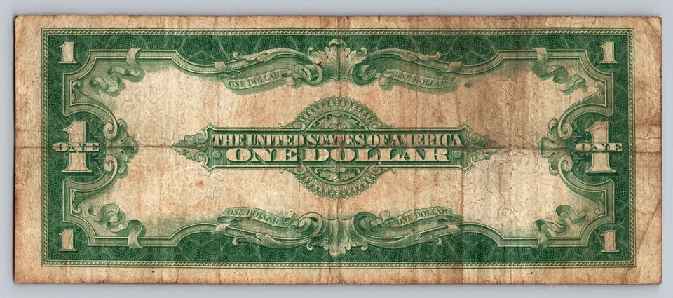 1923 One Dollar Silver Certificate HORSE BLANKET Blue Seal $1 US Speelman White - Image 2 of 2