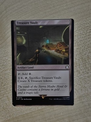 MTG Misprint Treasure Vault Miscut Fallout