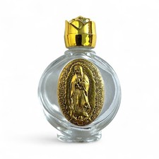 Lady Guadalupe Holy Water Glass Bottle Religious Gift Holy Water NOT Included