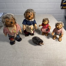 Vintage Steiff Hedgehog Family Mecki Micki Macki Mucki 1960s