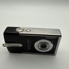 Canon PowerShot SD10 Digital ELPH Camera Black Tested w/ Charger No Battery