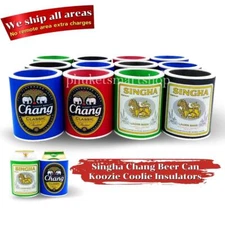 Beer Can Koozie Coolie Insulator Holder Vest Keep Cool Sleeve Singha Chang
