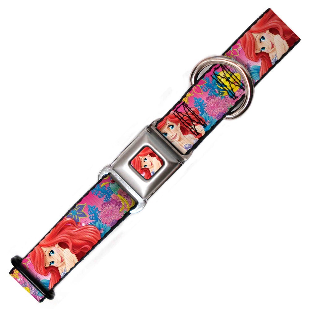 Collar de Perro de Diseñador - DISNEY ARIEL - SIRENA PEQUEÑA - Grande - Abrochado - NUEVO