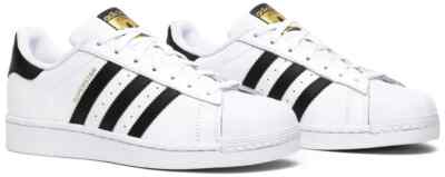 ADIDAS Men's SUPERSTAR FOUNDATION C77124 White/Black LEATHER ATHLETIC SHOES  - 19 | eBay