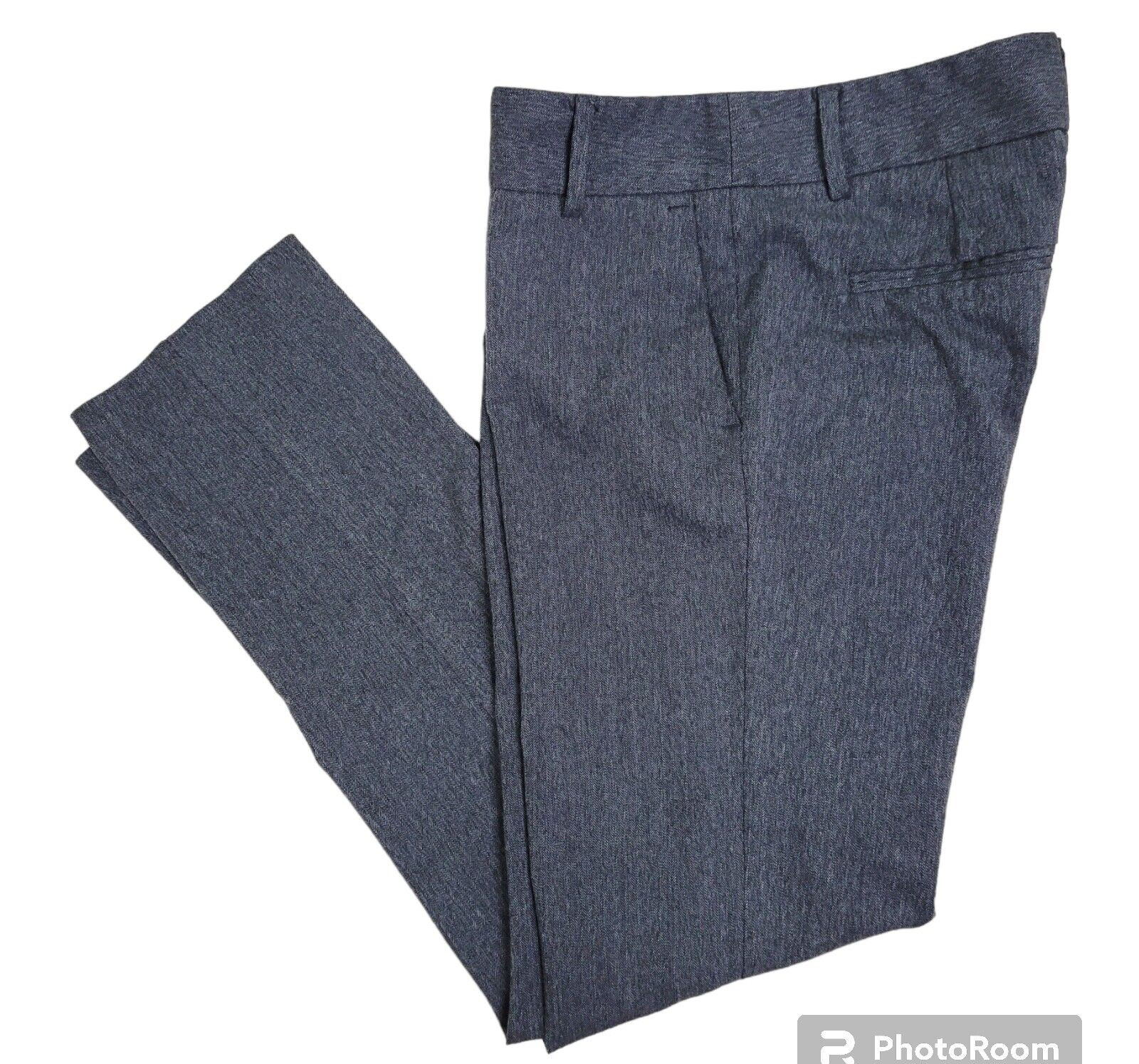 Zara Basic Grey Herringbone Flat Front  Straight … - image 6