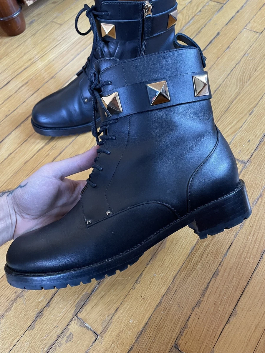 Valentino rockstud cheap leather boots