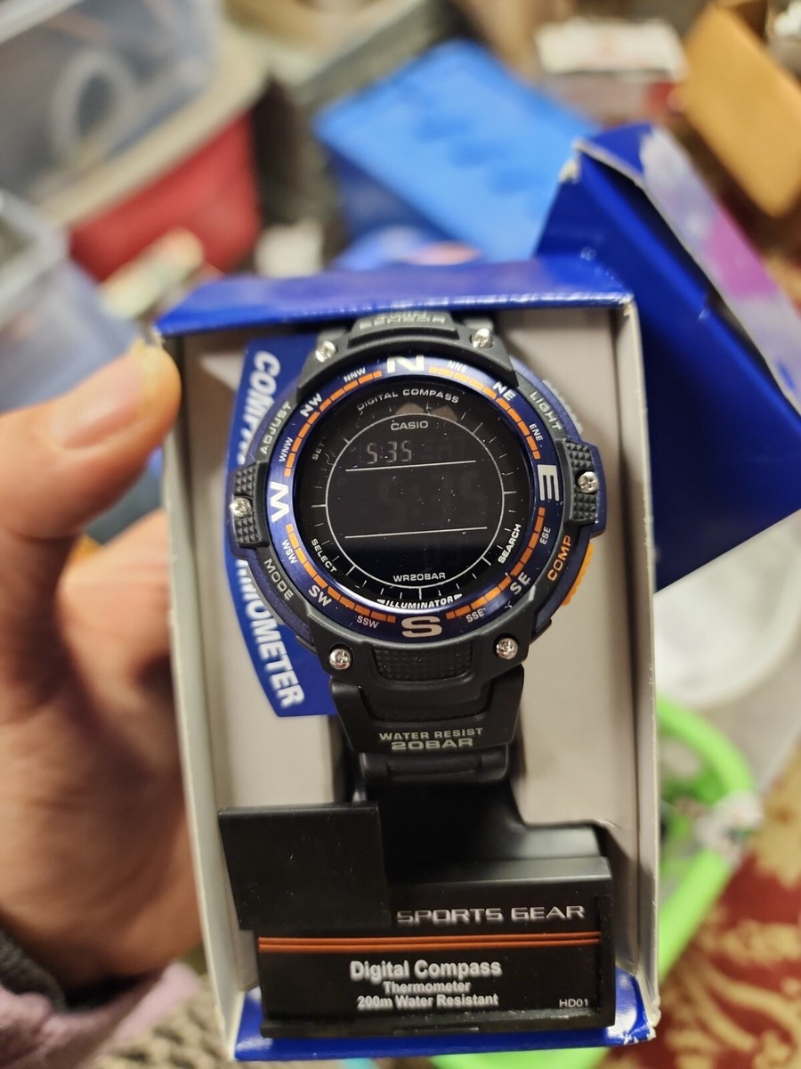 Casio SGW100-2B Twin Sensor Digital Display Quartz Men's Smart