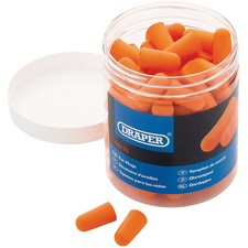Draper 04115 PU Foam Disposable Ear Plugs (Jar of 50 Pairs) - 04115