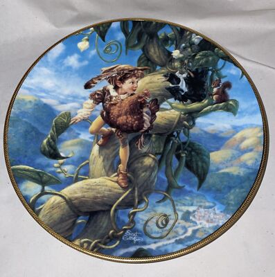 1992 Edwin M Knowles China Co ''Jack And The Beanstalk'' Teller 5. Serie Ausgabe