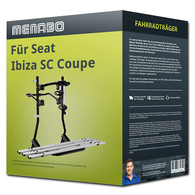 Menabo Fahrradträger Cobra Plus schwarz/silber für Seat Ibiza SC Coupe IV NEU