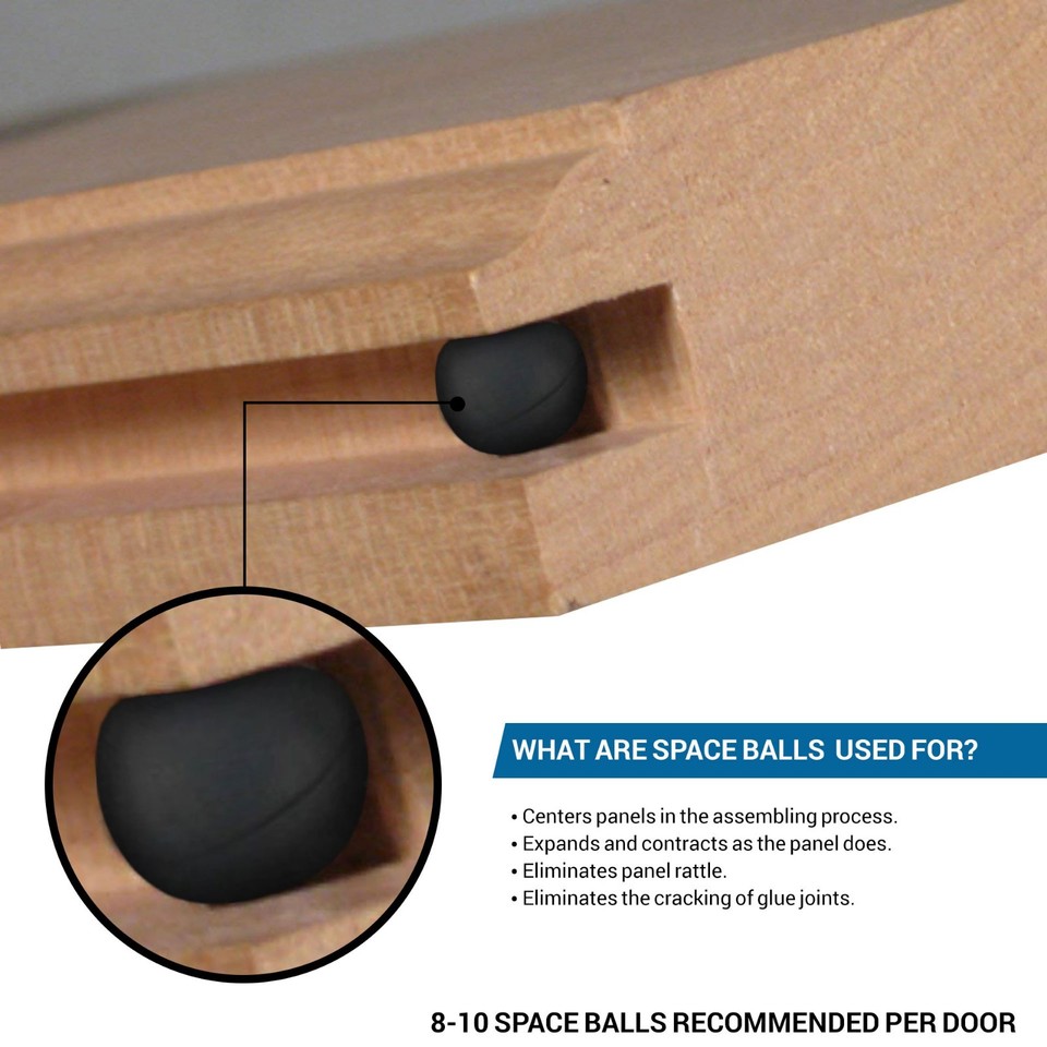 The Space Ball 100-Pack Space Balls Cabinet Door Spacers For 1/4" Groove Raised Panel Doors (Model 260P) 3 In Spacers - Foto 3