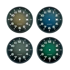 35.6mm Watch Dial Fit Miyota8215 DG2813 LUME Brown/Blue/Gray/Green