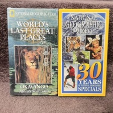 National Geographic VHS Lot Of 2 30 Years Specials Last Great Places 1994 Animal