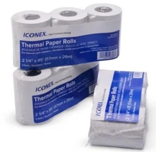 48/CT Iconex Thermal Printing Paper Rolls, 2 1/4" x 85' (57mm x 26m)