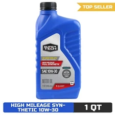 Super Tech High Mileage Full Synthetic 10W-30 Motor Oil, 1 Quart