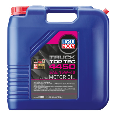LIQUI MOLY 20L Top Tec Truck 4450 Motor Oil SAE 15W40