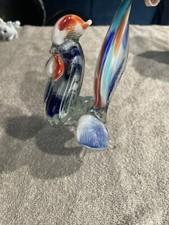 Vintage Glass Rooster Handmade Artisan Murano Style Hand blown Countryside
