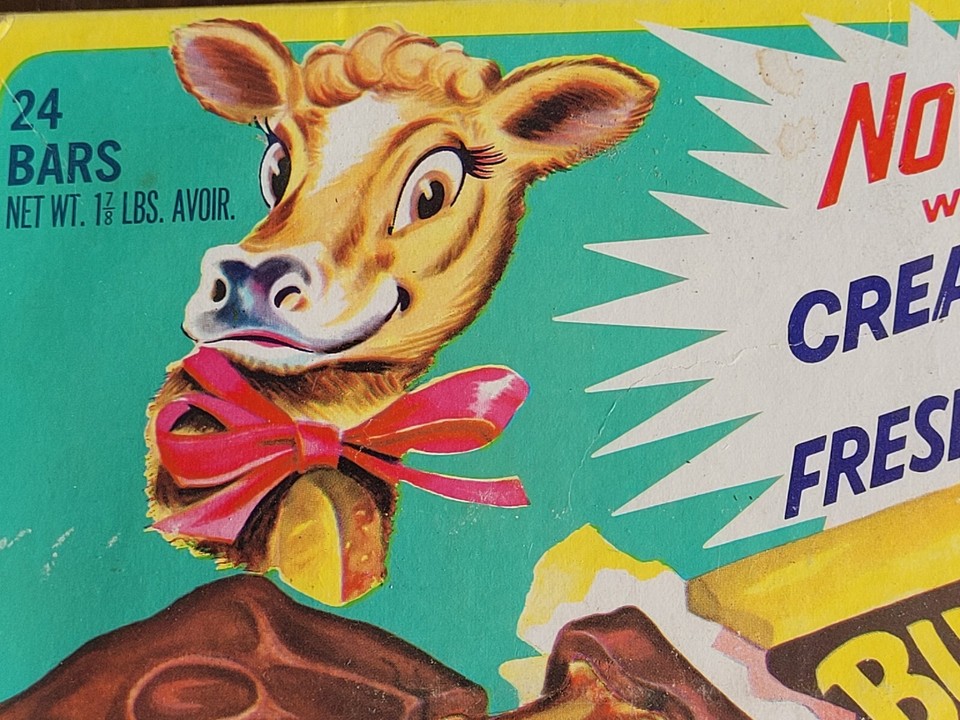 HOLLYWOOD BRANDS BUTTERNUT CANDY BAR BOX CENTRALIA ILLINOIS AWESOME