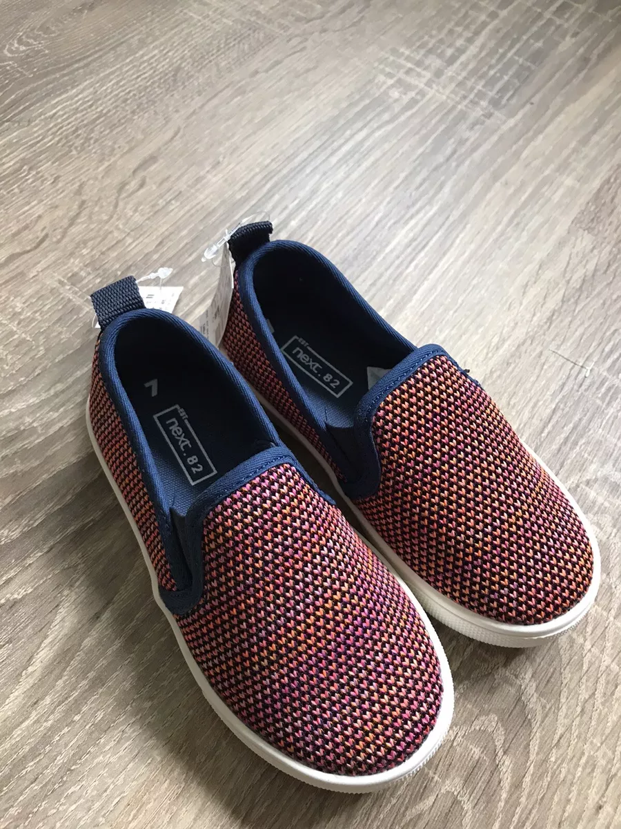 New Boys Size UK 7 Todler NEXT Slip On Shoes Pumps Sneakers Rust
