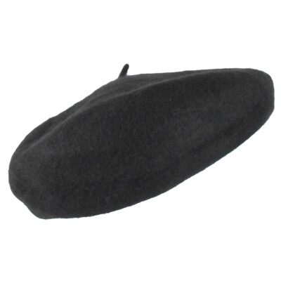 3311 100% Wool Black Beret French Parisian Hat jAc Black Beret 100% Wool French Parisian Hat at Amazon  main image 3
