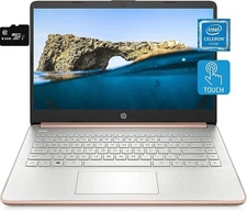 Newest HP Touch 14'' Laptop Intel 2-Core CPU 4GB RAM 192GB (64+128) Win11 Rose