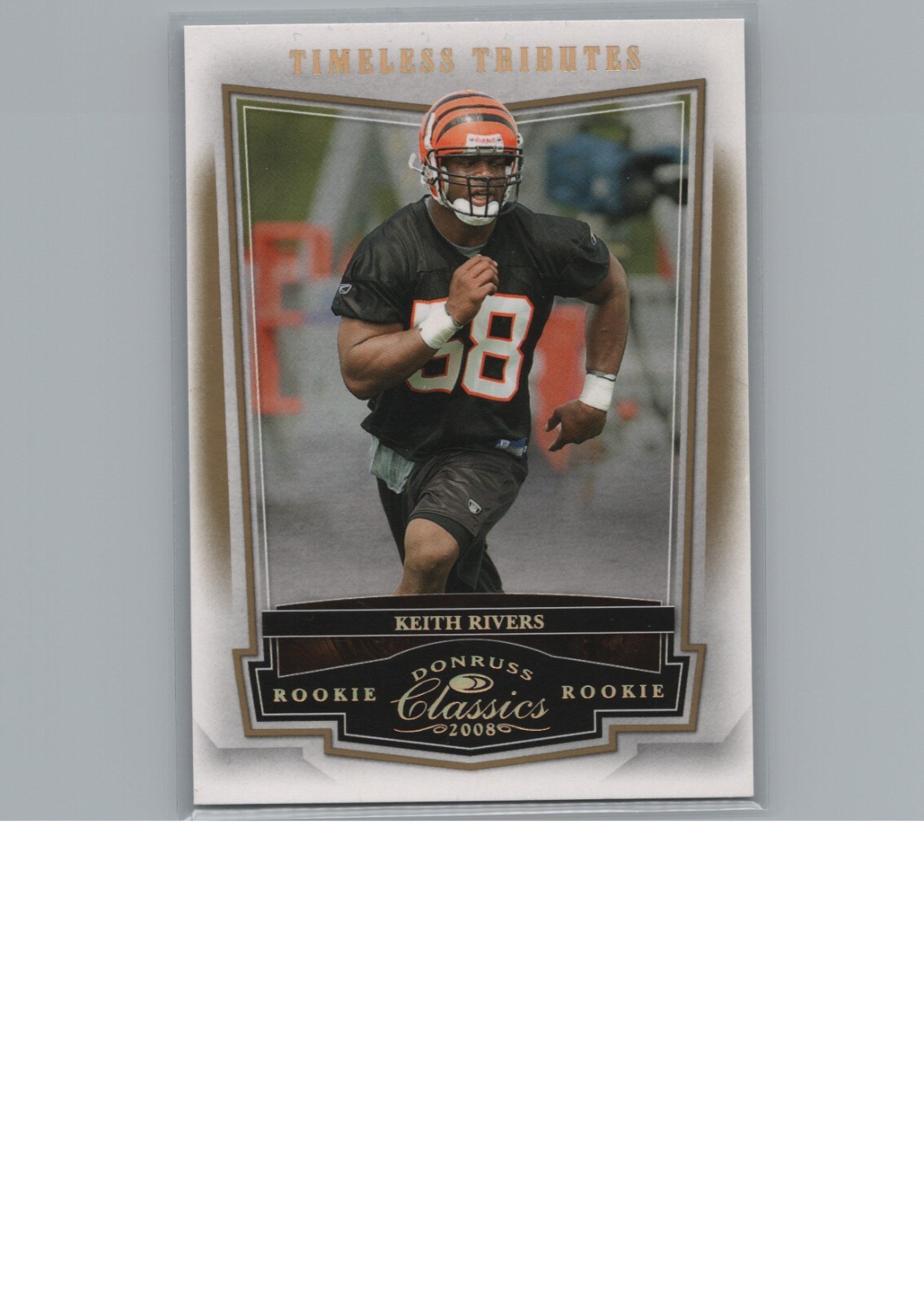 Keith Rivers Nfl 2008 Donruss Classics - Rookie Keith Rivers #218 Timeless Tributes Gold ...