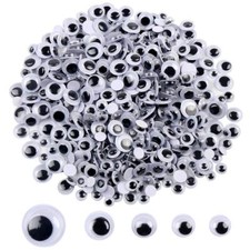 500 Pcs Wiggly Googly Eyes with Self-Adhesive Backs for DIY Crafts Sewing