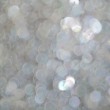 8mm Flat Sequins Light Crystal Crystal Rainbow Iris Iridescent Made in USA