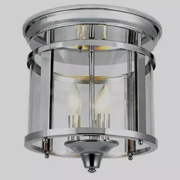 Wingate 12.25 in. 3 Light Polished Chrome Flush Mount Ceiling
