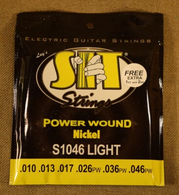 A 3-Pack of S1046 Power Wound Electric Guitar Strings .010 - .046